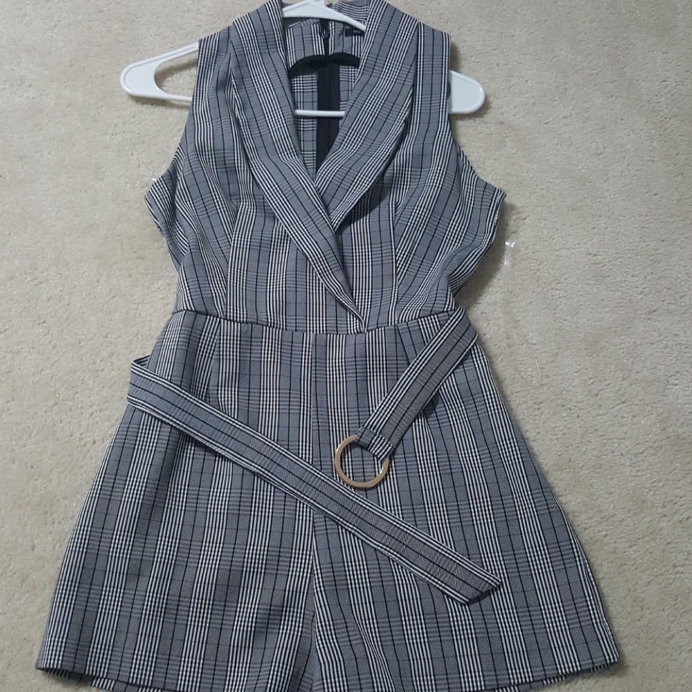 Black and white romper